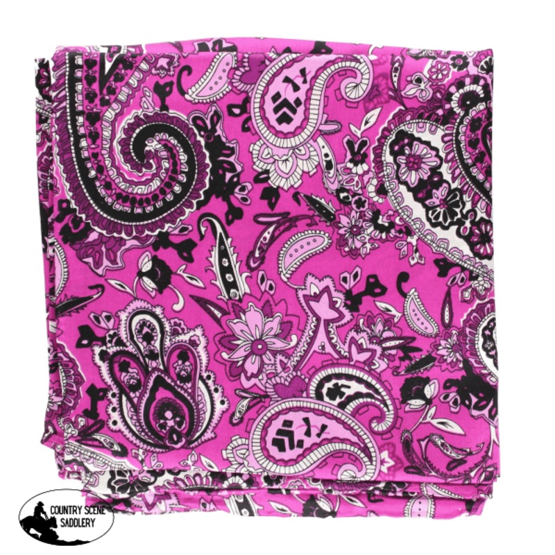 Wild Rag 100% Silk, Cactus Green Paisley Purple