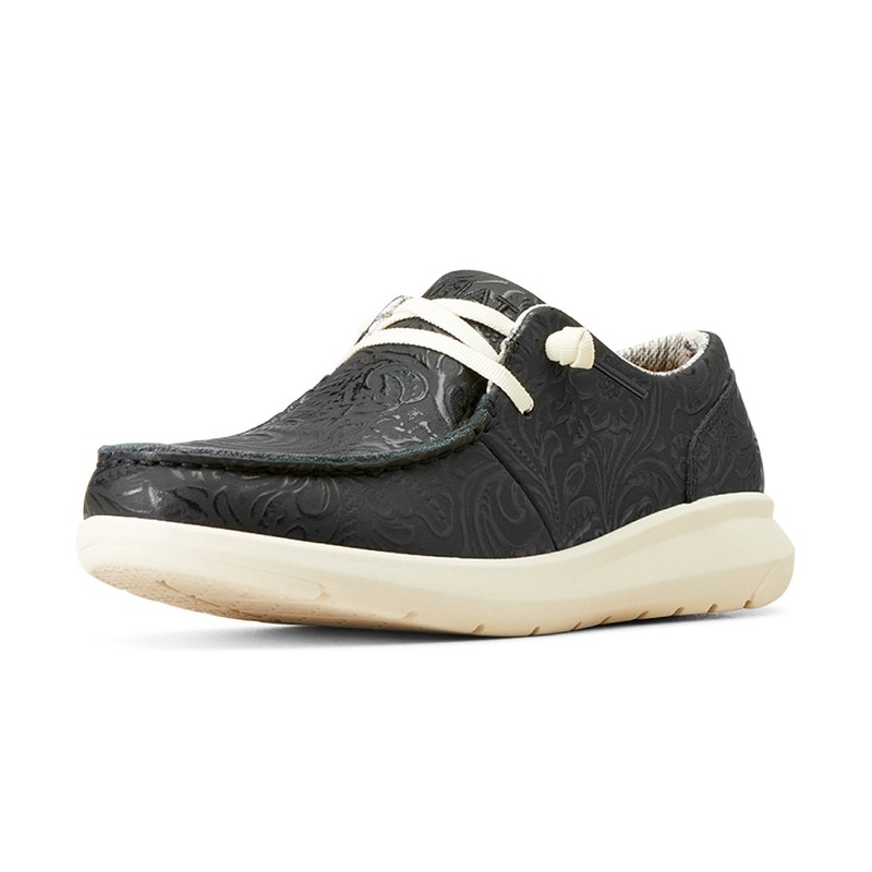 10047014 Ariat Women’s Hilo Shoe – Black Floral Embossed