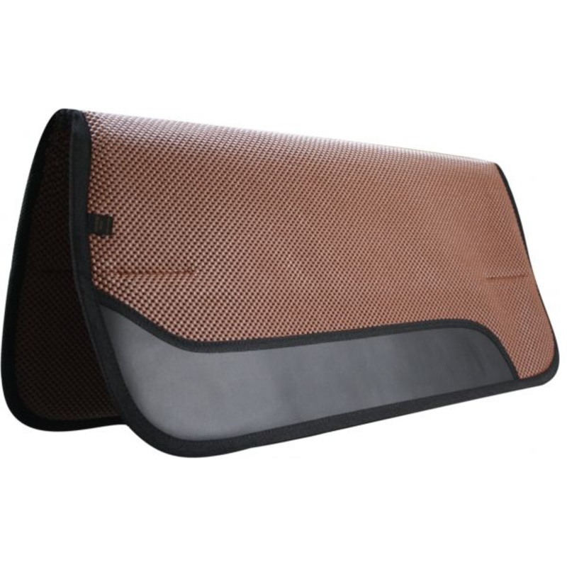 #30948: Showman 32″ X 30″ Waffle perforated saddle pad withwear leathers