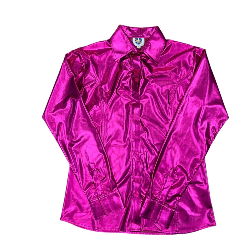 70348 Royal Highness Women’s Foil Fabric Stretch Show Shirt – Pink