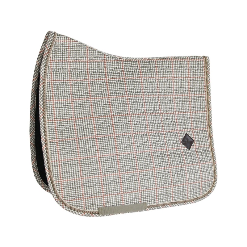 Kentucky Horsewear Saddle Pad Pied-de-Poule Dressage, Beige