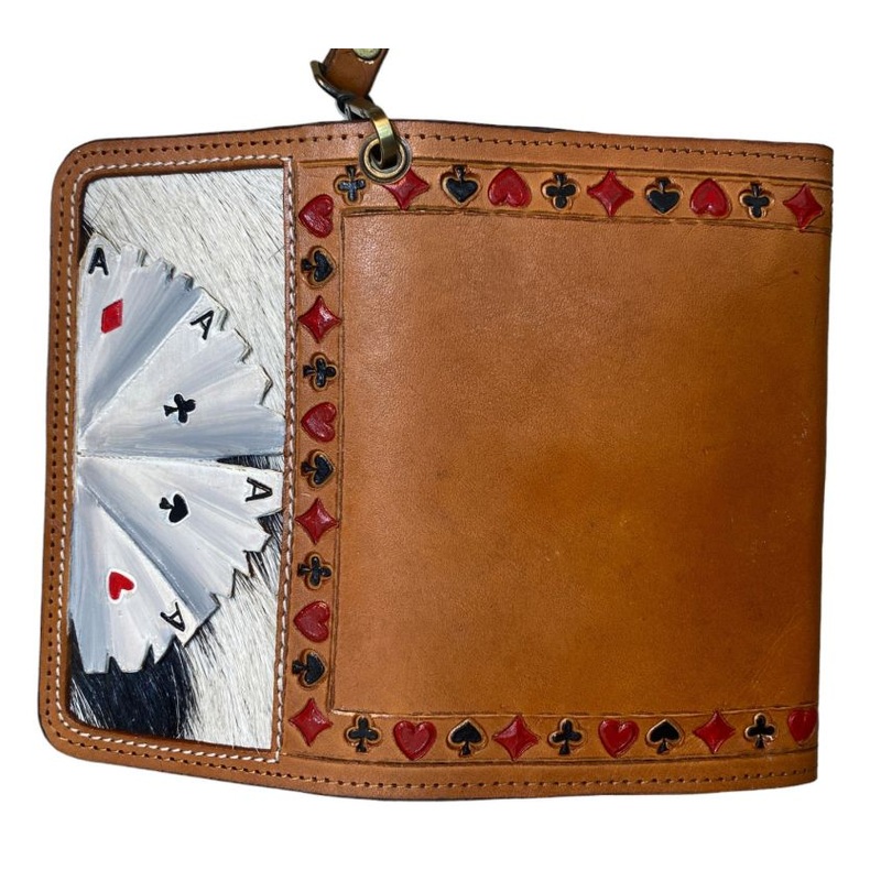 Klassy Cowgirl Leather Clutch Phone Wallet – ‘Four of a Kind’