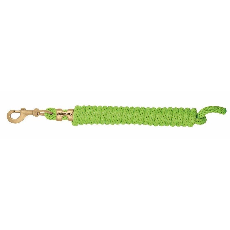 Weaver Poly Lead Rope with a Solid Brass 225 Snap, Lime Zest
