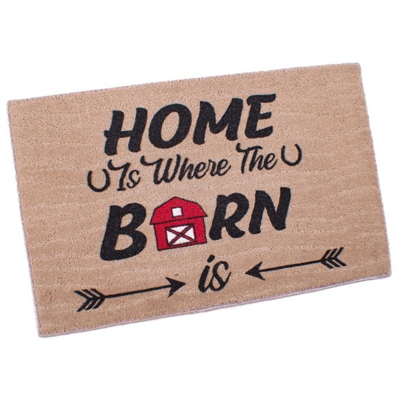 #1546: 27″ x 18″ “Home Is Where The Barn Is” floor mat