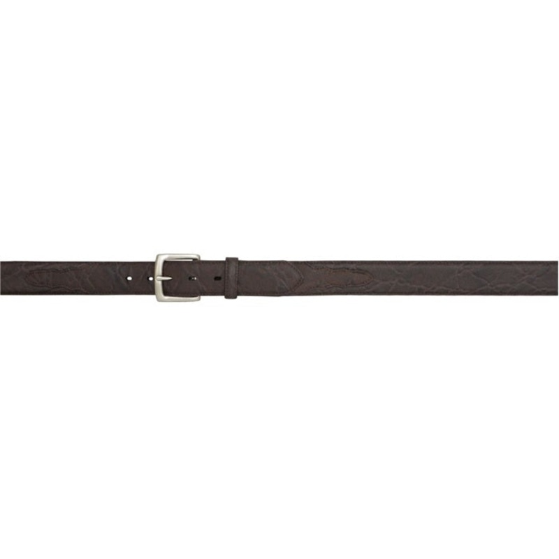 3D Men’s 1 1/2″ Elephant Print Western Dress Belt – Dark Brown