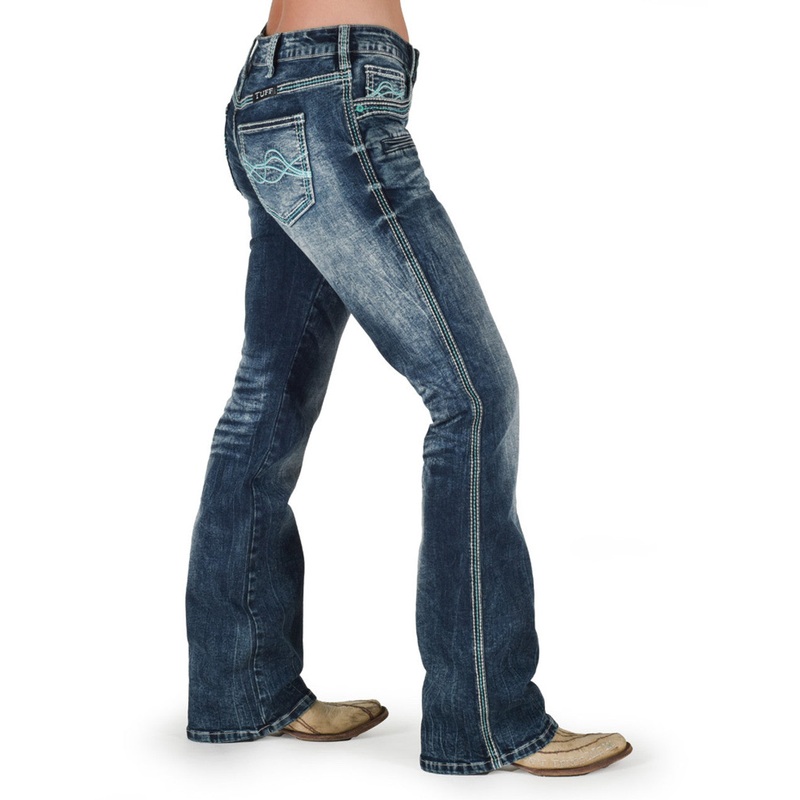 Women’s Western Jeans – Turquoise Hurricane Bootcut -FREE SHIPPING