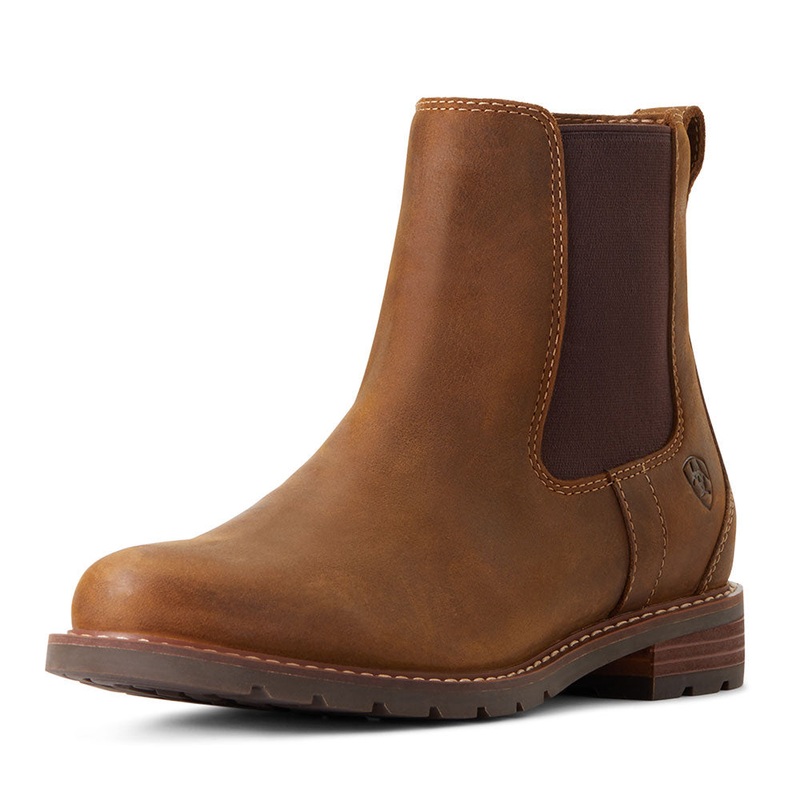 10033941 Ariat Women’s Wexford Waterproof Chelsea Boot – Weathered Brown