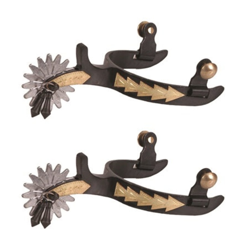 Black Steel Jingle Bob Show Spurs