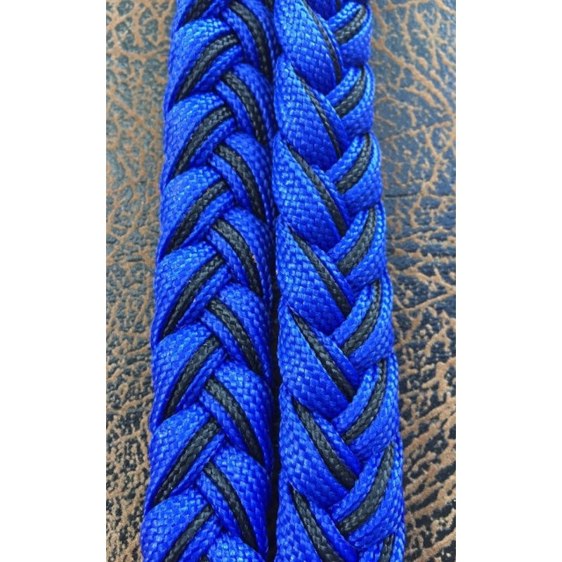 Martha Josey Super Knot Barrel Racing Rein Royal Blue/Black pony size
