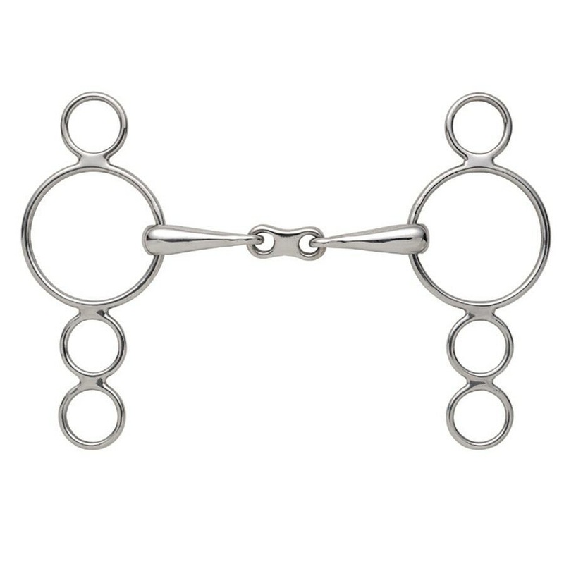 Shires Three 3 Ring Dutch Gag Bit With French Link