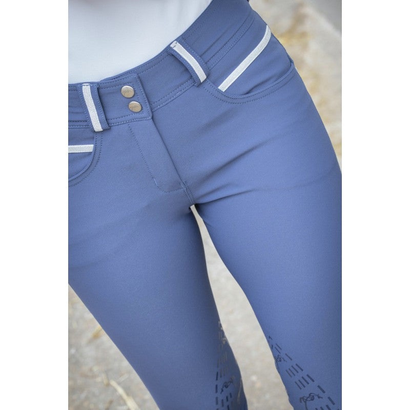 Womens Knee Grip Pushup Breeches Fun – Dolphin Blue