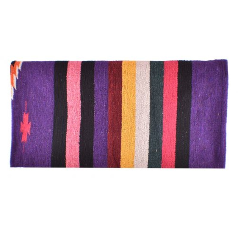 #6303: 32″ x 64″ Arcylic top saddle blanket withPurple Serape design