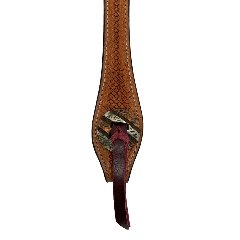 Showman One Ear Light Oiled Headstall with Square Tooling