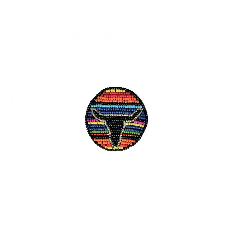 Beaded Cow Skull Pop Up Phone Grip with Stand- features a western design, this Pop-Up phone grip o ffers a secure grip so you can text with one hand, snap better photos, and watch videos hands-free