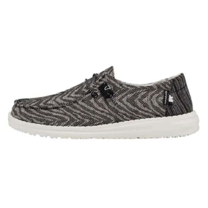 Hey Dude Women’s Wendy Woven Zebra Black Shoe