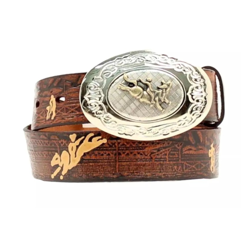 Youth Leather Bull Rider Buckle