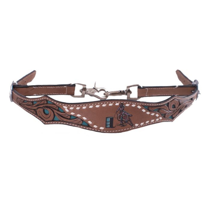 #202096: Showman  Hand painted barrel racer wither strap