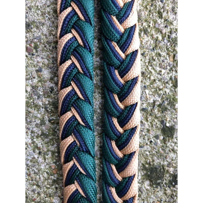 Martha Josey Super Knot Barrel Racing Rein Hunter/Navy/Tan