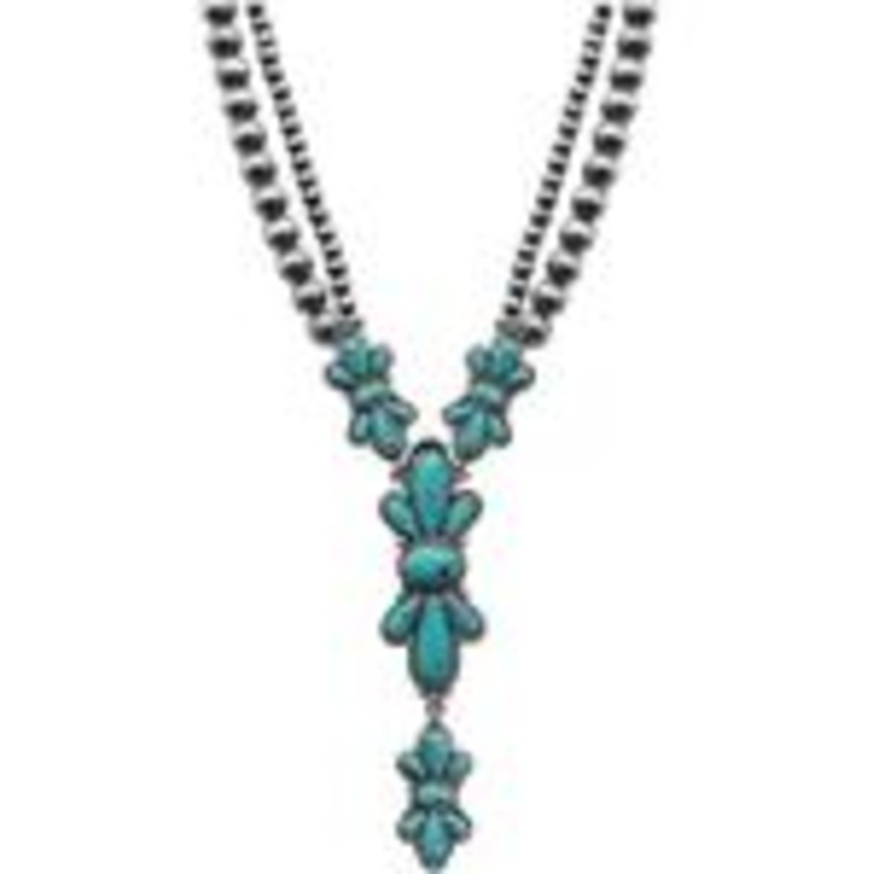 Western Navajo Pearl Cable Style Necklace
