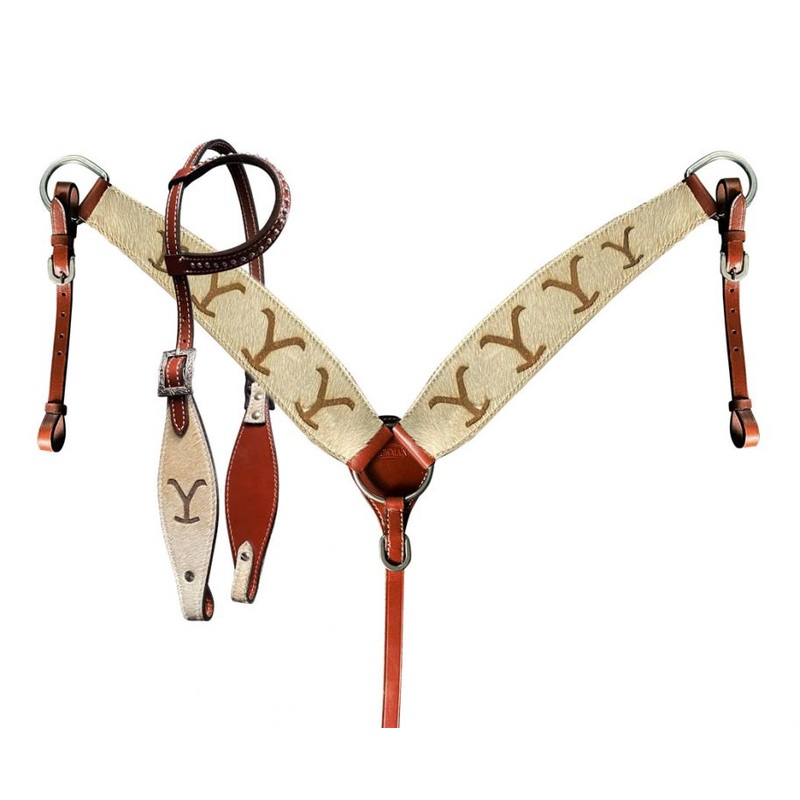 “Y” branded cowhide tack set