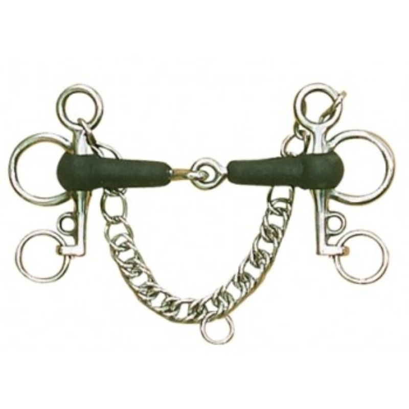 Cavalier Tom Thumb Rubber Mouth Pelham Bit