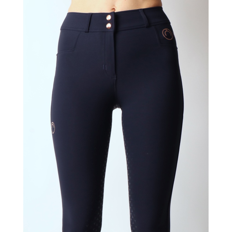 Montar Rosa Full Grip Breeches With Rosegold Crystals