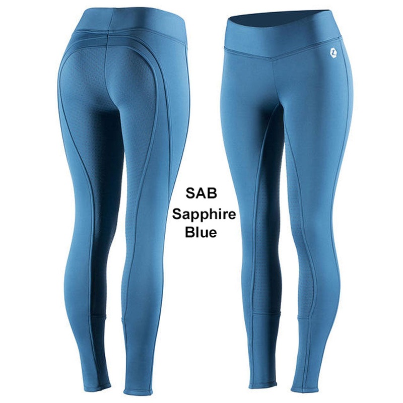 36610 Horze Women’s Active Silicone Full Seat Fleece Lined Winter Tights Breech