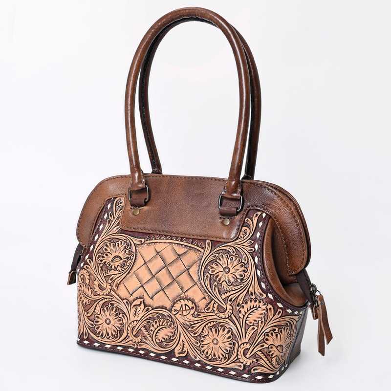 ADBG1198 American Darling Hand Tooled Genuine Leather Women Bag Western Handbag Purse