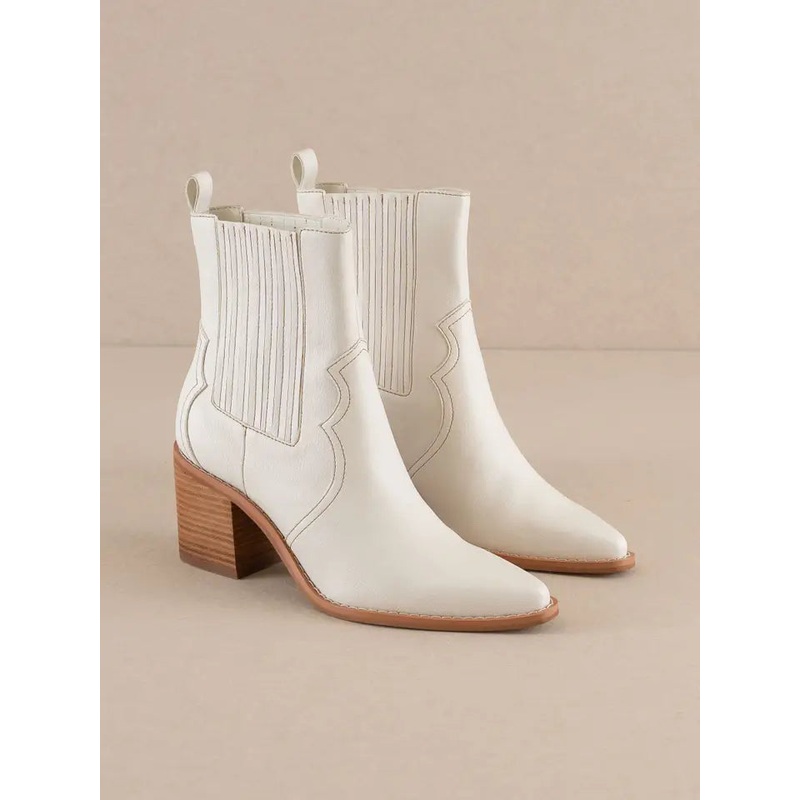 The Addison | White Perfectly Paneled Western Boot