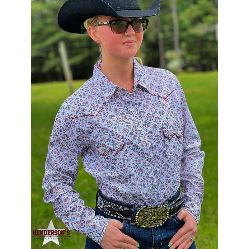 Ladies Floral Paisley Rough Stock ~ Maroon