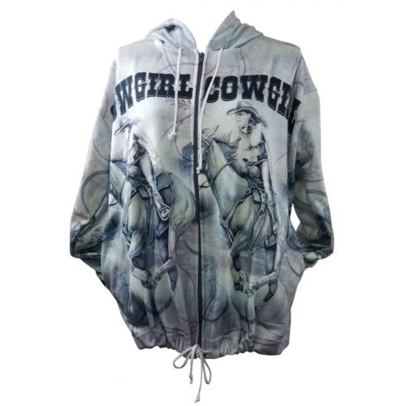 #10646000: “Wild West Cowgirl” Hooded Zip up Jacket