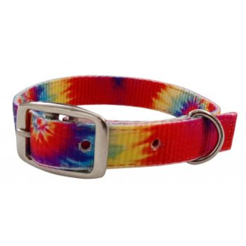 #27513: Showman Couture Tye Dye print nylon dog collar