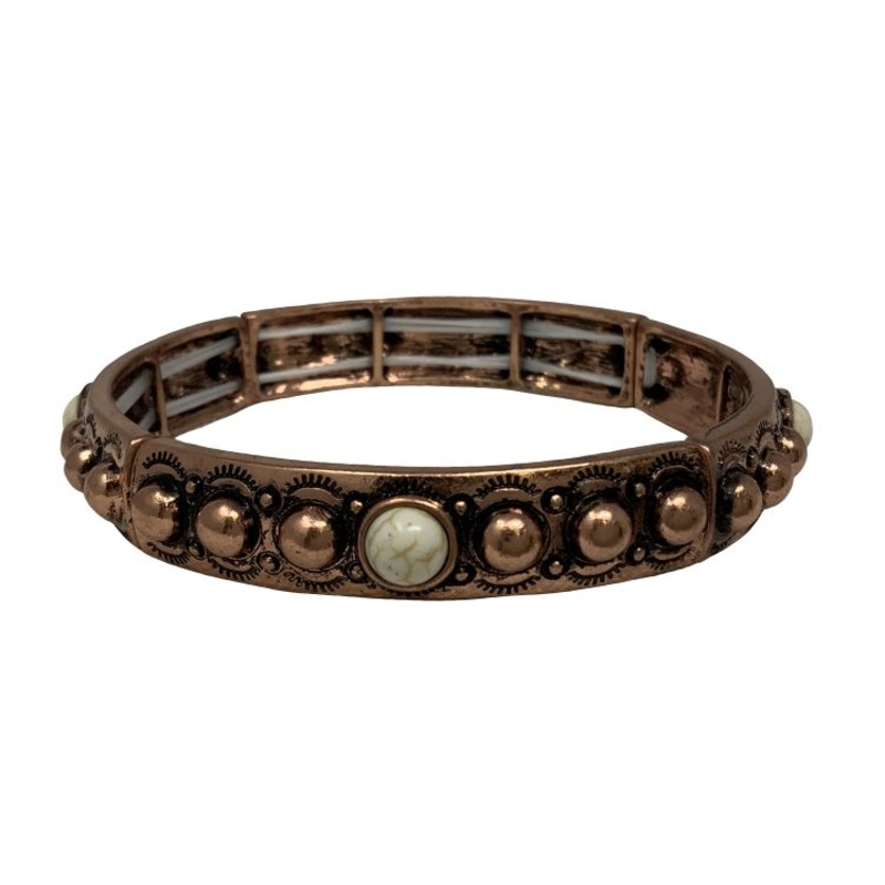 Copper Dot Stretch Bracelet