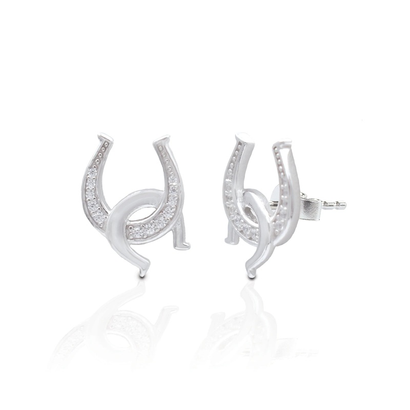 Kelly Herd Double Horseshoe Earring