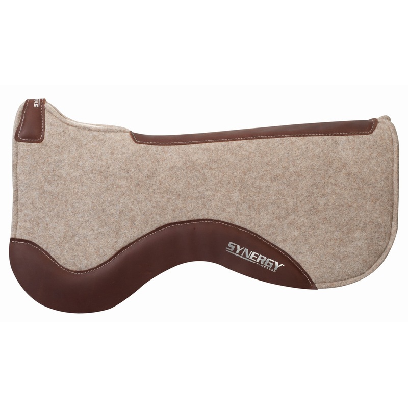 Weaver Synergy Contoured F10 3/4″ VirginMerino Wool Felt PerformanceSaddle Pad