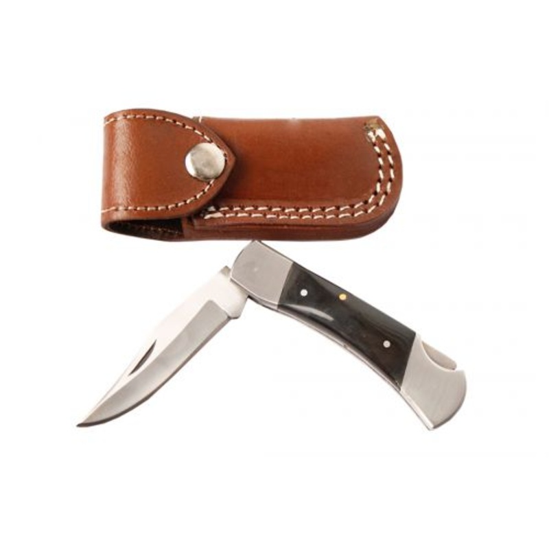 Wild Turkey handmade folder knife with horn handle