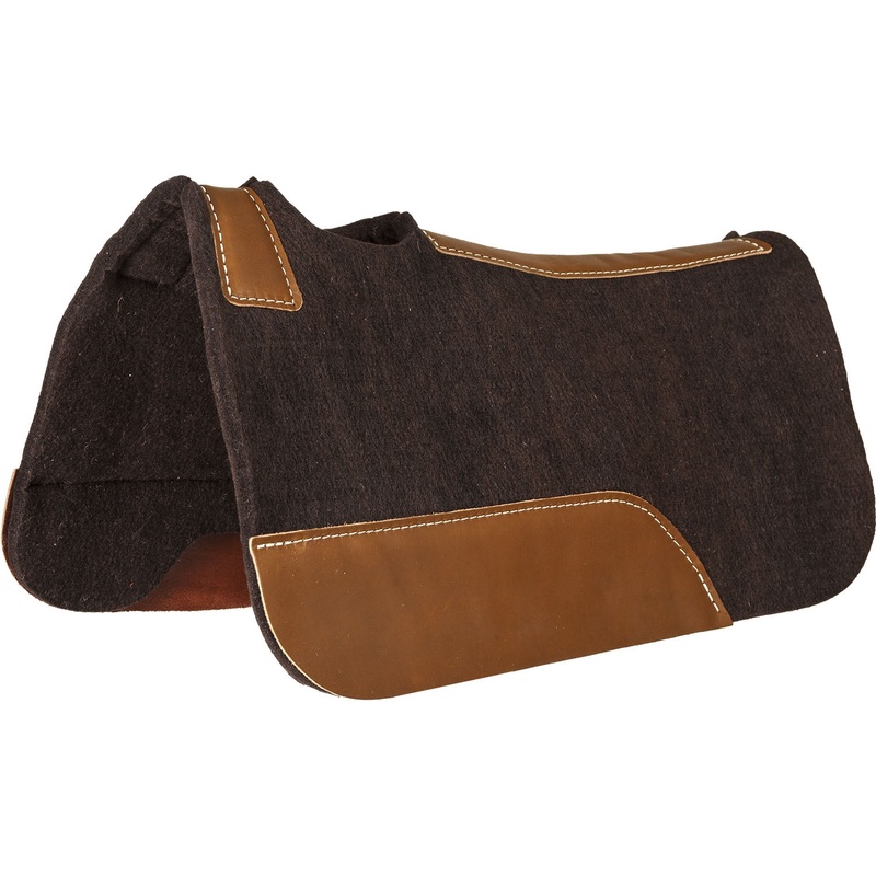 Mustang Contoured Felt Pony Pad with Top Grain Wear Leathers