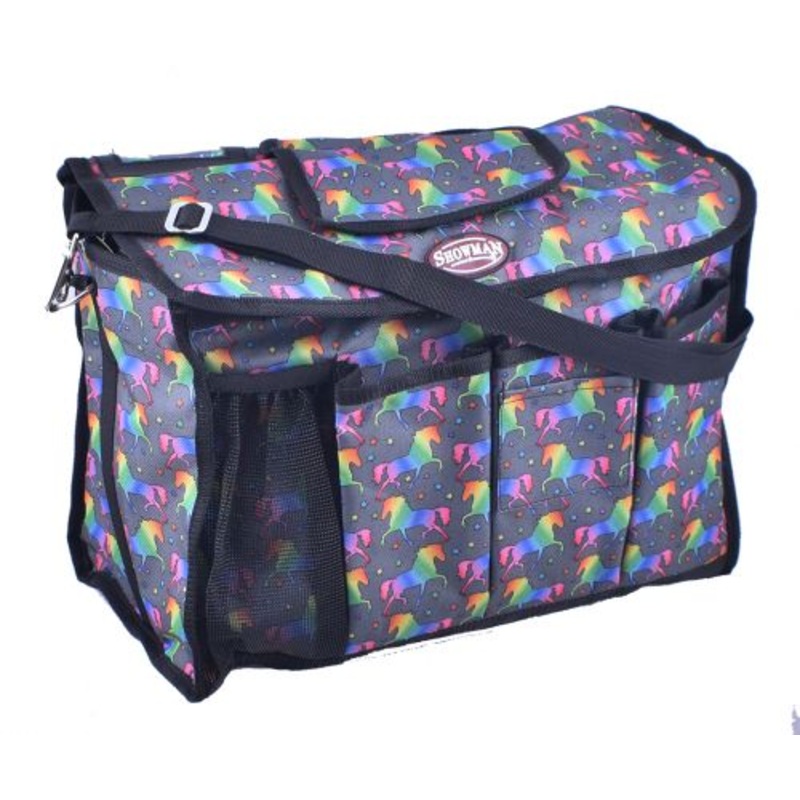 #614325-U: Showman Unicorn printed nylon cordura grooming carrier with durable nylon shoulder stra