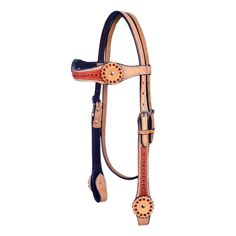 HILASON Western Horse Genuine Leather Headstall | Headstall for Horses Western | Horse Headstall | Western Headstalls for Horses | Headstalls for Horses