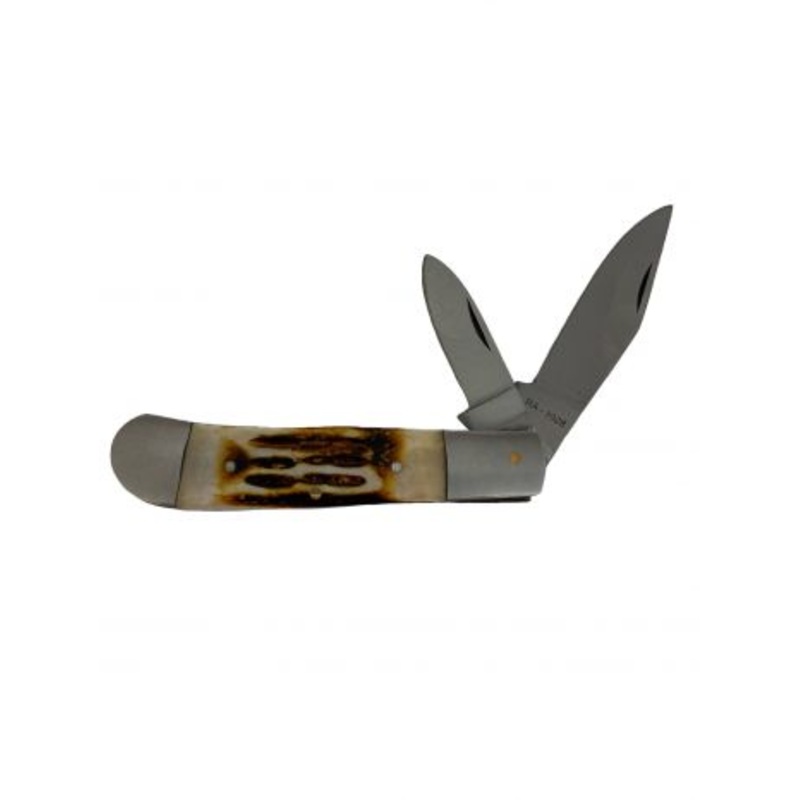 #RA-1028-4: 4″ Bone handle 2 blade folding knife