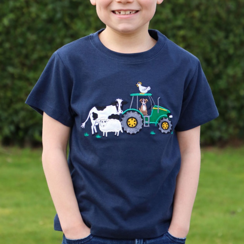 British Country Collection Farmyard Childrens T-Shirt