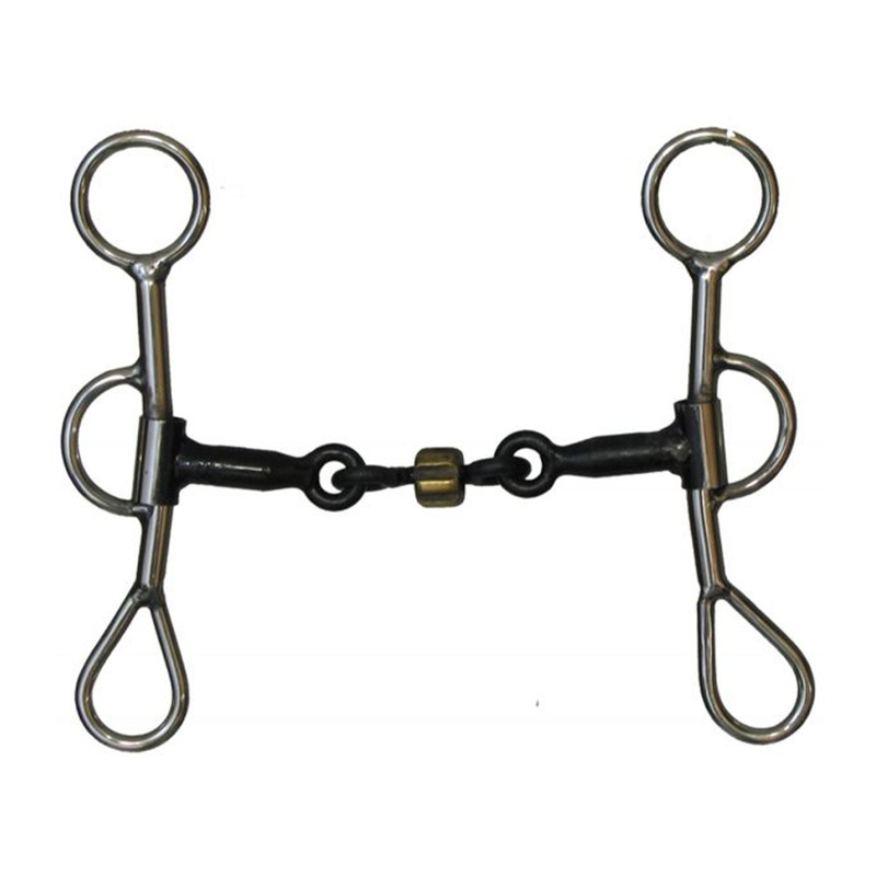 Showman stainless steel Colt snaffle bit with 6 cheeks