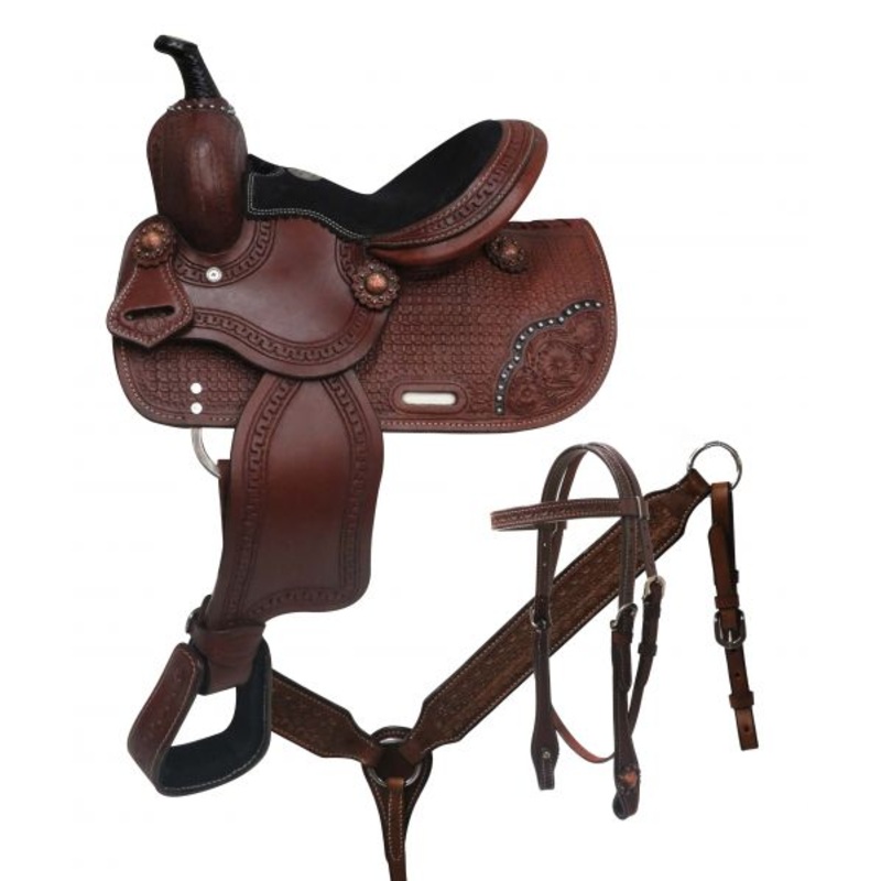 #787010: 10″ Double TYouth/pony saddle set