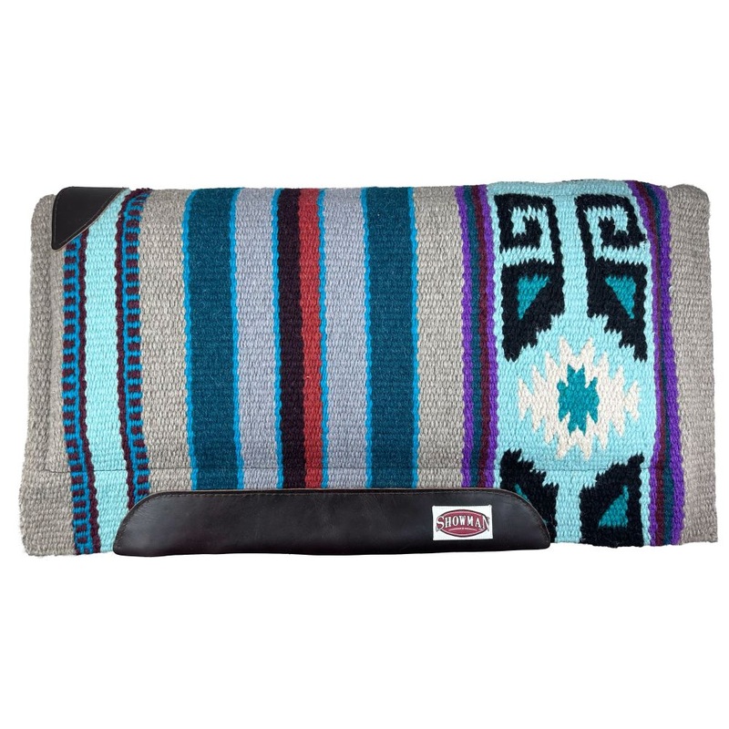 Showman 36″ X 34″ New Zealand Wool Cutter Style Striped Saddle Pad