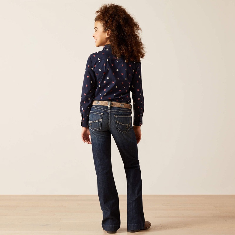 10045397 Ariat Girl’s REAL Selma Trouser Wide Leg Jean – Naomi