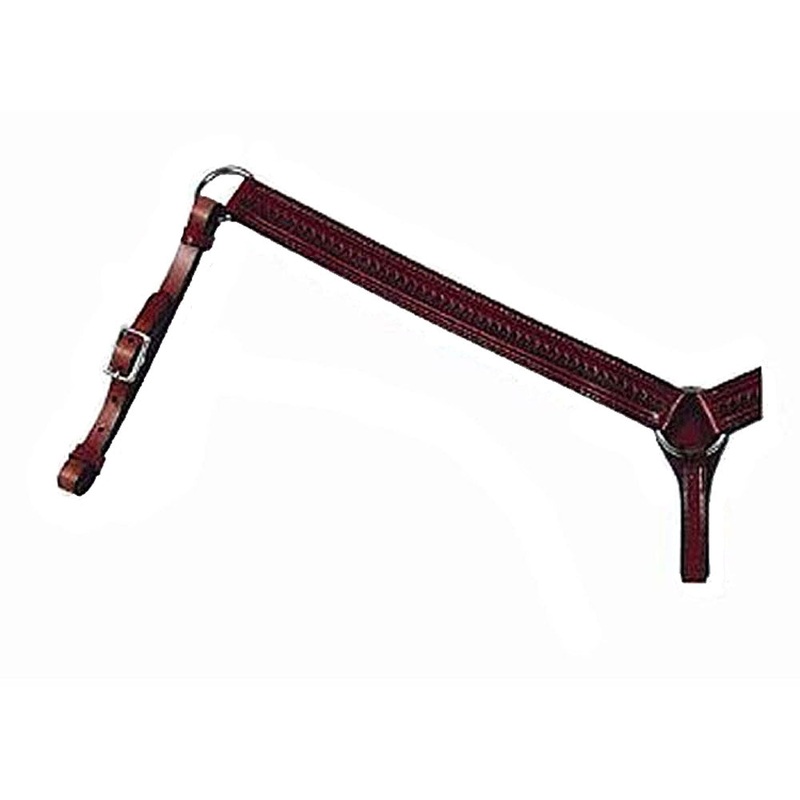 4280-2001 Circle Y Shell Tooled Breast Collar Breast Strap – Walnut