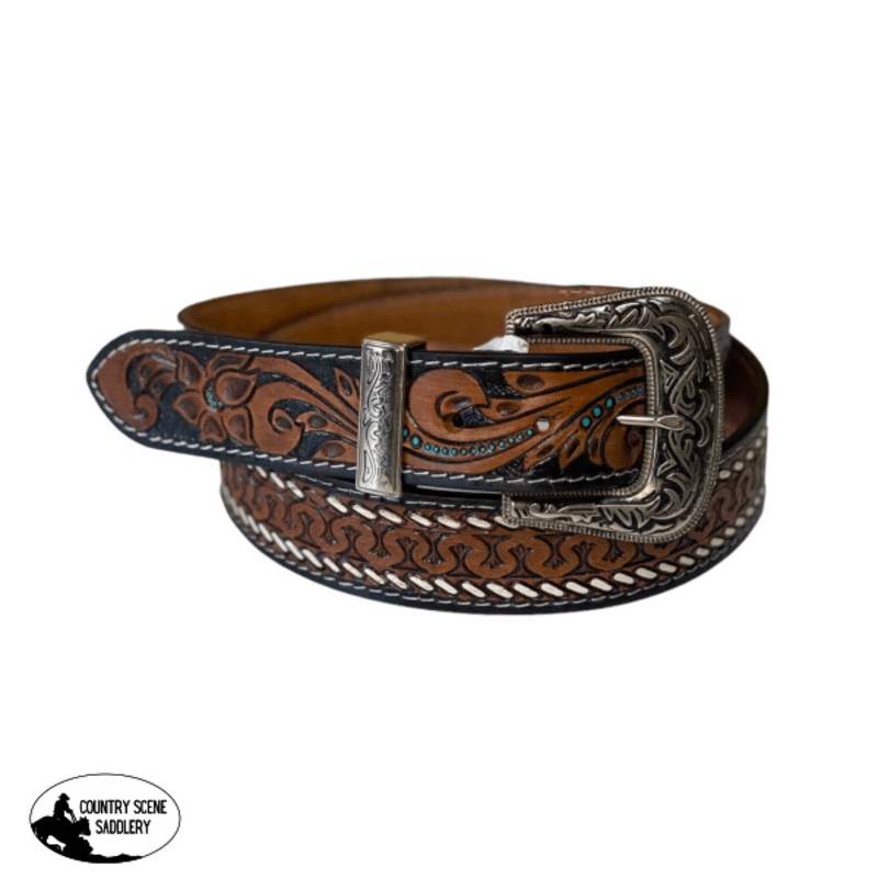 A8464 – Floral Hand Carved Western Belt