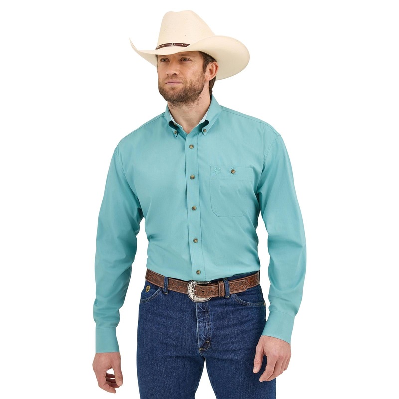 George Strait Shirt by Wrangler ~ Turquoise
