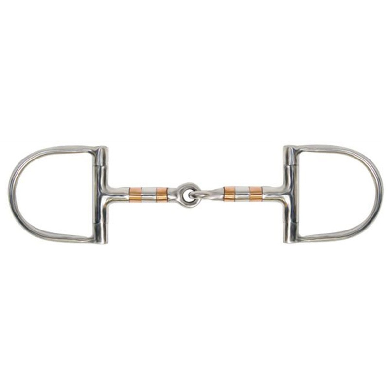 Showman Stainless Steel racing D-ring style bit with 3 D cheeks