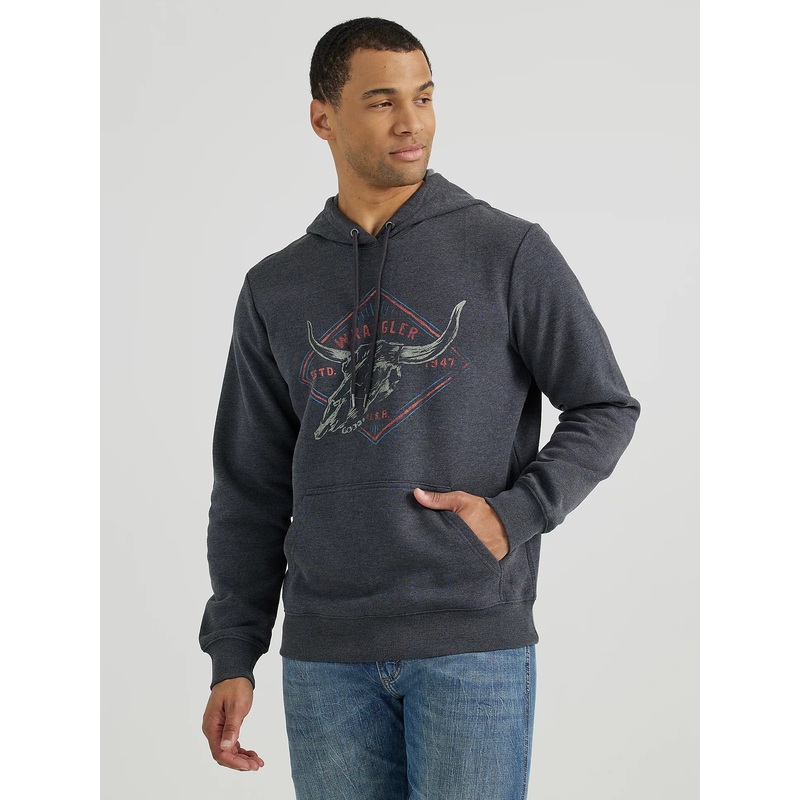 Steerhead Wrangler Hoodie ~ Washed Black